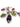 Peridot, Rhodolite and Ruby Vine Earrings, Solid 10K Yellow Gold