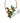 Solid 10K Rose Gold Hydrangea Necklace, Emerald Floral Pendant, Botanical Fine Jewelry