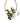 Solid 10K Rose Gold Hydrangea Necklace, Emerald Floral Pendant, Botanical Fine Jewelry
