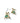 Paraiba Tourmaline and Peridot Earrings, 14K Gold Botanical Drops