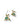 Paraiba Tourmaline and Peridot Earrings, 14K Gold Botanical Drops