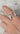 1.11 Carat Cushion Lab Diamond Ring, Sterling Silver Sculptural Statement