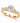 0.65 ct Natural Oval Diamond Engagement Ring with Baguettes, H VS1 GIA, 14K Yellow Gold