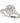 1.93 ct Round Lab Grown Diamond Halo Engagement Ring, 14K White Gold Pave Band