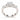0.70 ct Natural Round Diamond Engagement Ring with Baguettes, E VS2 GIA, 14K White Gold