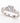 0.70 ct Natural Round Diamond Engagement Ring with Baguettes, E VS2 GIA, 14K White Gold