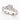 0.70 ct Natural Round Diamond Engagement Ring with Baguettes, E VS2 GIA, 14K White Gold